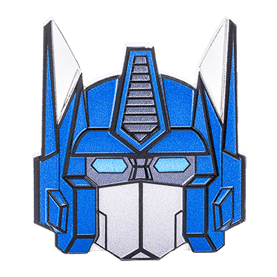 A picture of a 1 oz Transformers Head - Optimus Prime Silver Coin (2024)